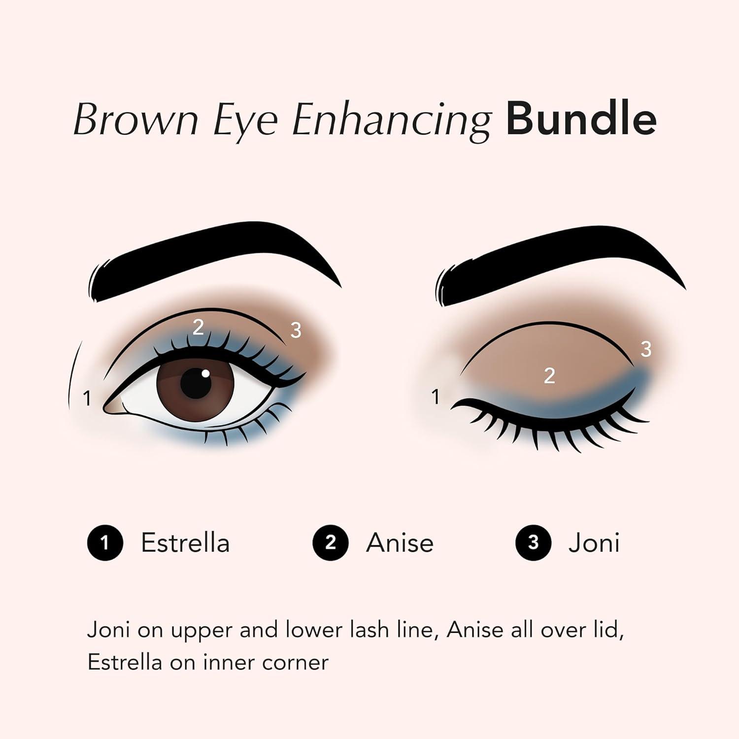 imageThrive Causemetics Brilliant Eye Brightener Eyeshadow Stick Bundle for Brown Eyes 3 Shades Waterproof amp Crease Proof Cream to Powder Long Lasting Formula 3 Shadow Sticks amp Confetti Makeup BagBrown Eye Enhancing