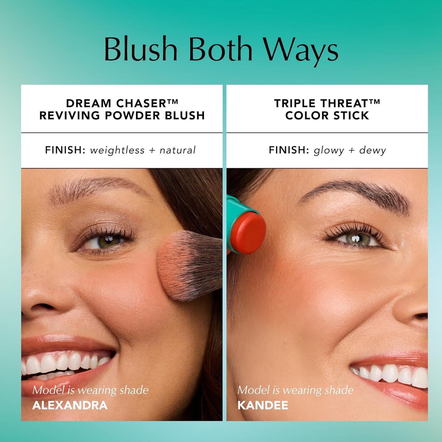 imageThrive Causemetics Dream Chaser Reviving Powder Blush Moisturizing Blush Makeup Essential with Vitamin E for Women Long Lasting Lightweight Face Makeup Vegan Shade Kim Peachy Pink MatteAlexandra Warm Peach Matte