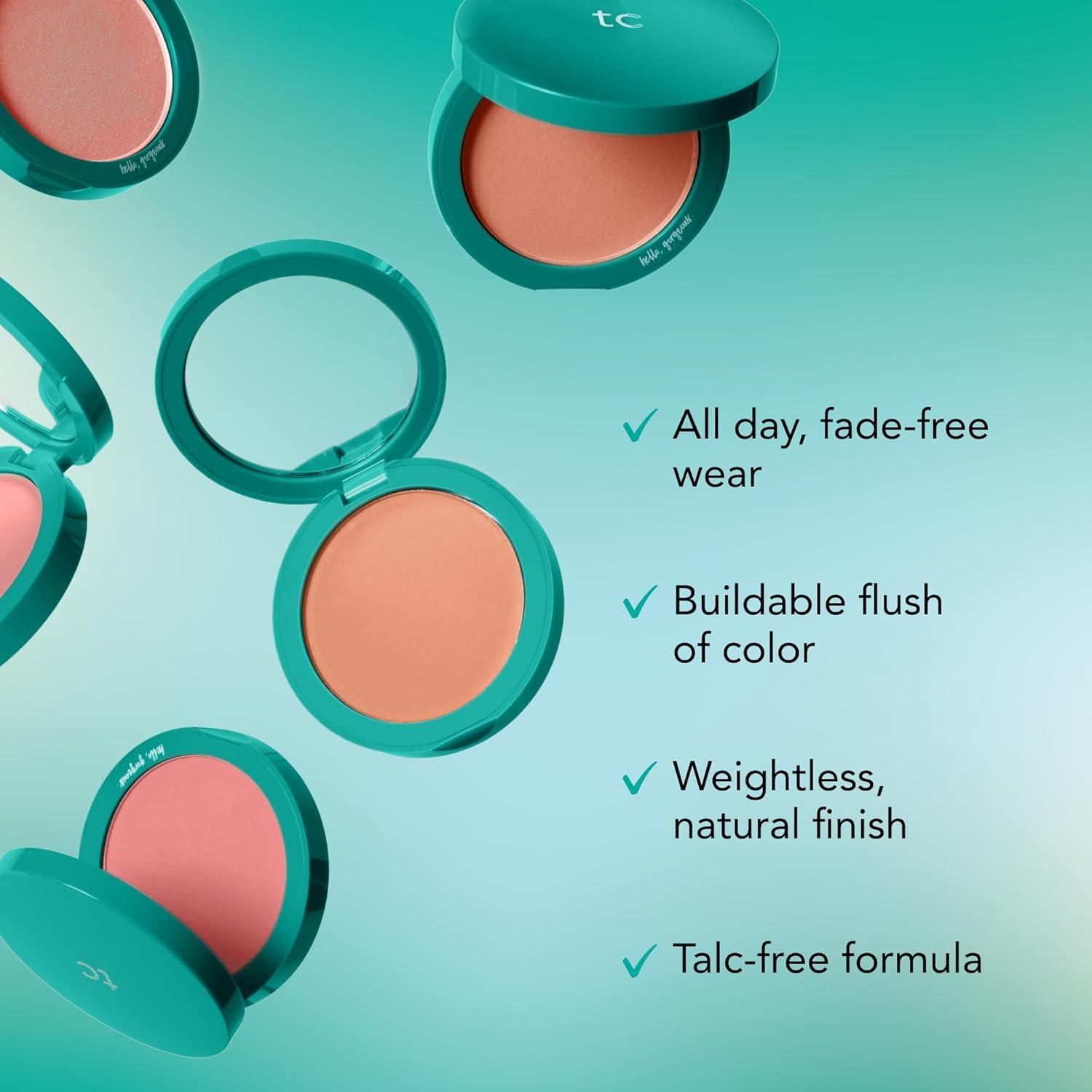 imageThrive Causemetics Dream Chaser Reviving Powder Blush Moisturizing Blush Makeup Essential with Vitamin E for Women Long Lasting Lightweight Face Makeup Vegan Shade Kim Peachy Pink MatteDestinae Coral Shimmer