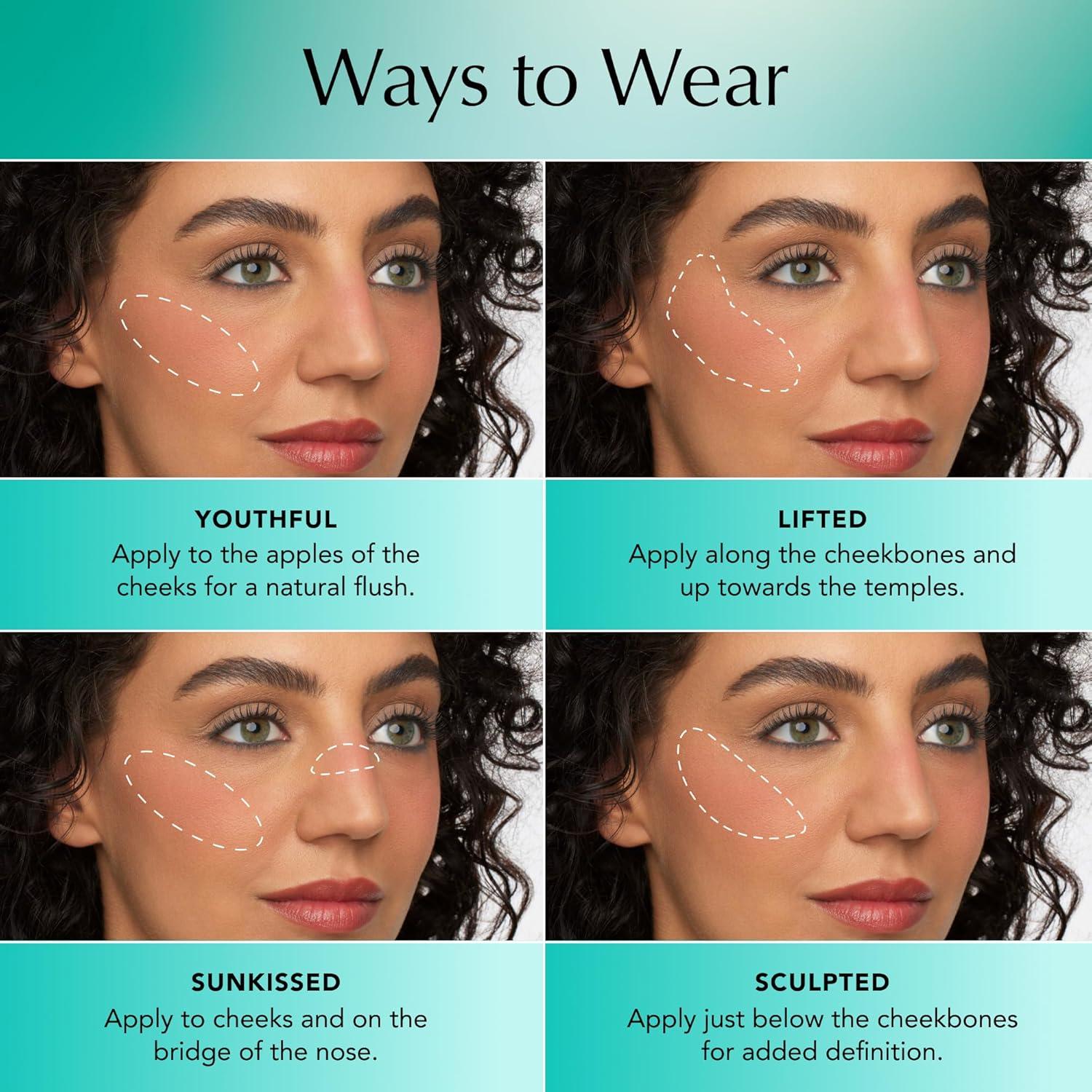 imageThrive Causemetics Dream Chaser Reviving Powder Blush Moisturizing Blush Makeup Essential with Vitamin E for Women Long Lasting Lightweight Face Makeup Vegan Shade Kim Peachy Pink MatteDestinae Coral Shimmer