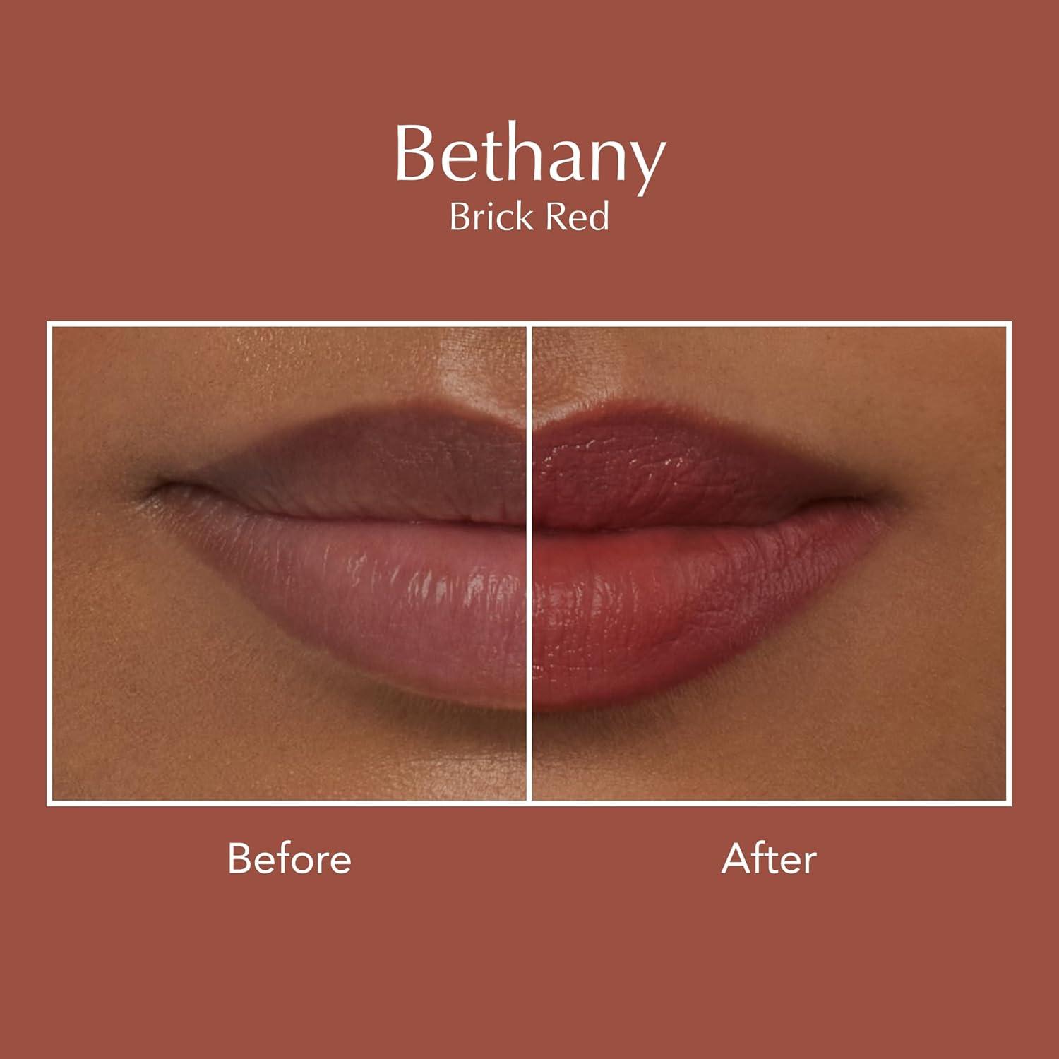 imageThrive Causemetics ImpactFULL Smoothing Lipstick Moisturizing Lip Makeup Essential with Vitamin E Lightweight Creamy Lipstick for Women Long Lasting Vegan Shade Jessica Raspberry RedBethany Brick Red