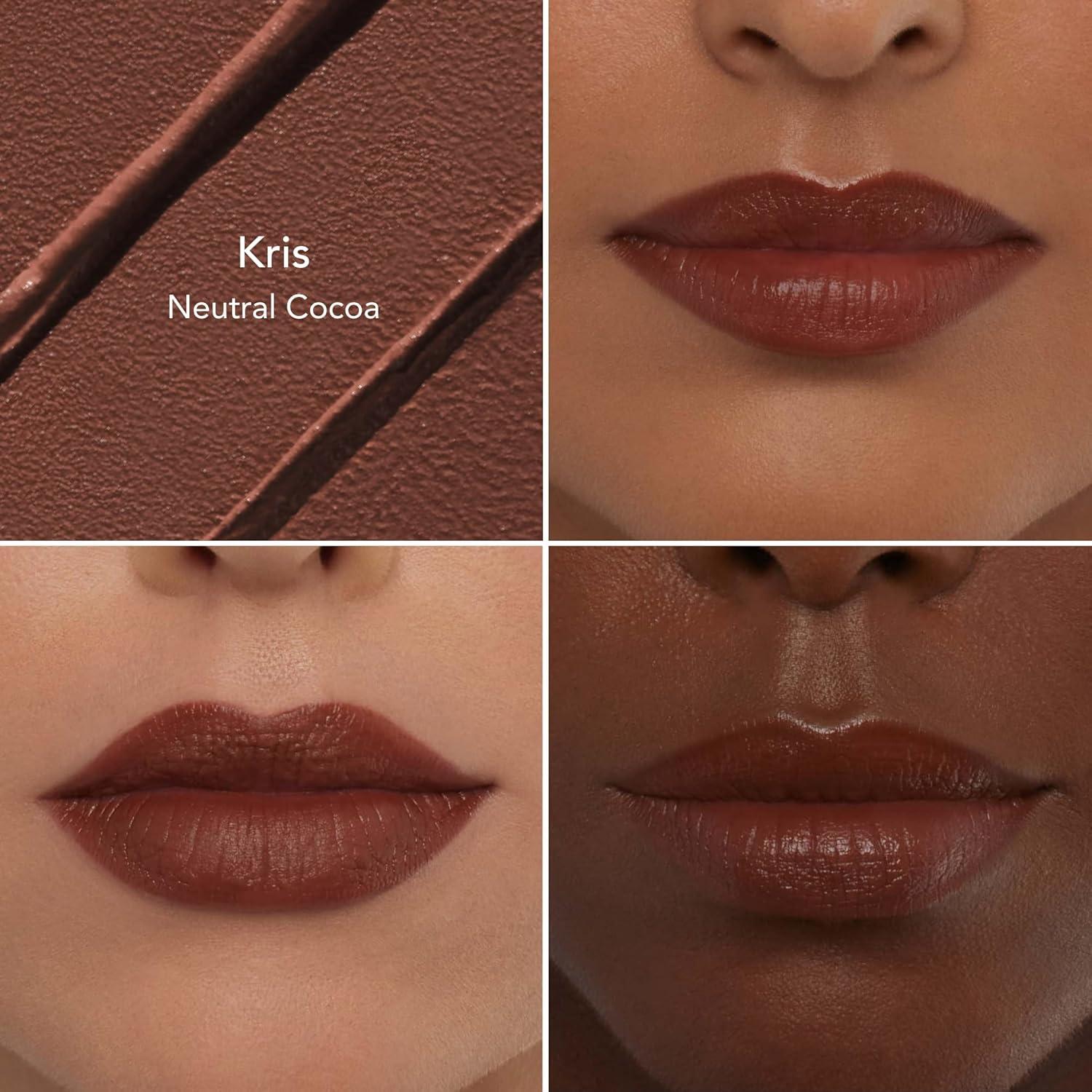 imageThrive Causemetics ImpactFULL Smoothing Lipstick Moisturizing Lip Makeup Essential with Vitamin E Lightweight Creamy Lipstick for Women Long Lasting Vegan Shade Jessica Raspberry RedKris Neutral Cocoa