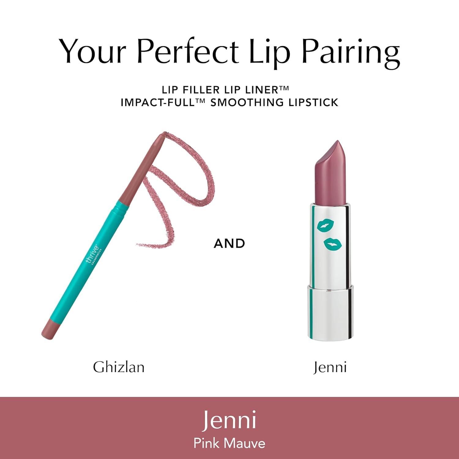 imageThrive Causemetics ImpactFULL Smoothing Lipstick Moisturizing Lip Makeup Essential with Vitamin E Lightweight Creamy Lipstick for Women Long Lasting Vegan Shade Jessica Raspberry RedJenni Pink Mauve