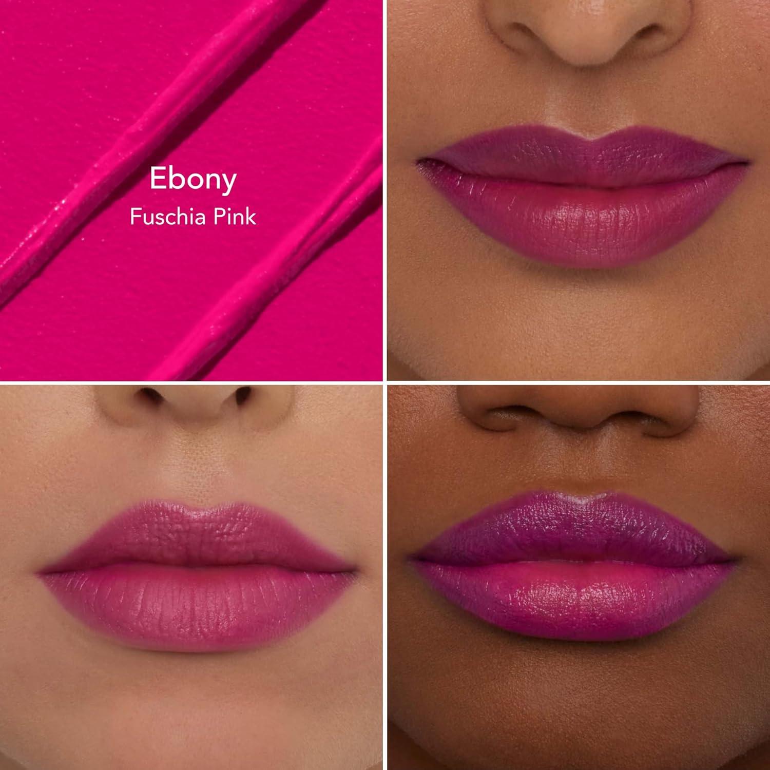 imageThrive Causemetics ImpactFULL Smoothing Lipstick Moisturizing Lip Makeup Essential with Vitamin E Lightweight Creamy Lipstick for Women Long Lasting Vegan Shade Jessica Raspberry RedEbony Fuchsia Pink