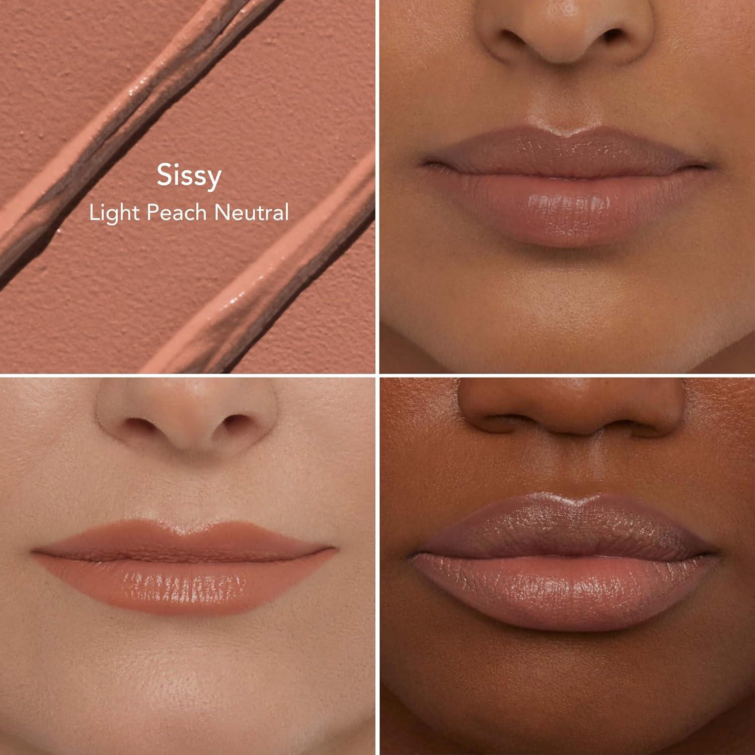 imageThrive Causemetics ImpactFULL Smoothing Lipstick Moisturizing Lip Makeup Essential with Vitamin E Lightweight Creamy Lipstick for Women Long Lasting Vegan Shade Jessica Raspberry RedSissy Light Peach Neutral