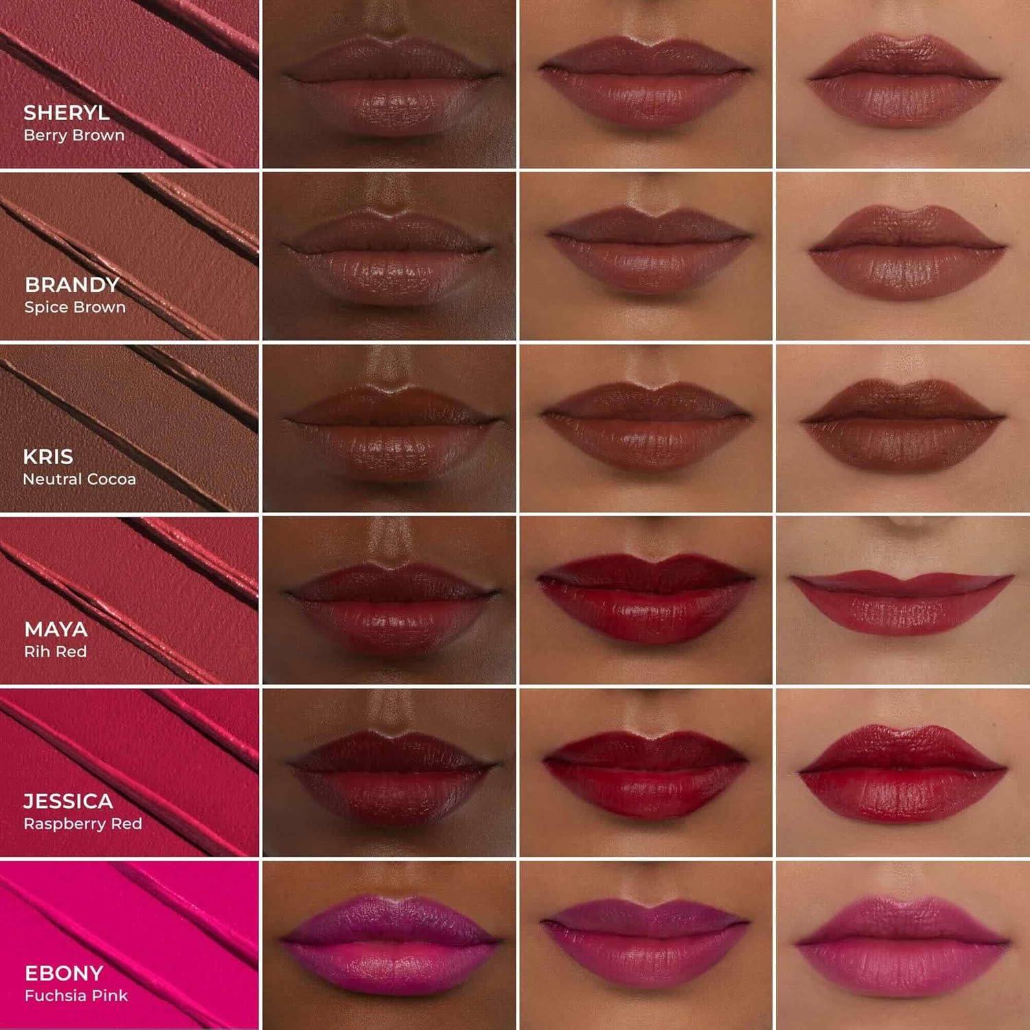 imageThrive Causemetics ImpactFULL Smoothing Lipstick Moisturizing Lip Makeup Essential with Vitamin E Lightweight Creamy Lipstick for Women Long Lasting Vegan Shade Jessica Raspberry RedBrandy Spice Brown