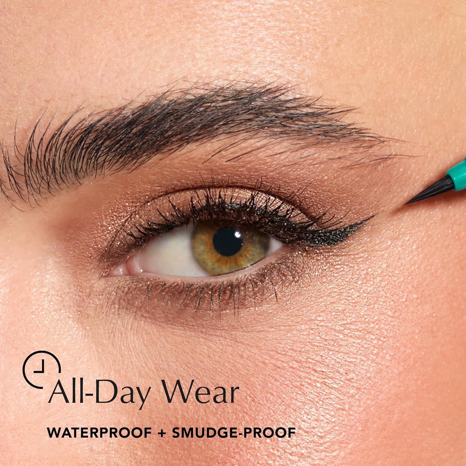 imageThrive Causemetics Infinity Waterproof Black Liquid Eyeliner Pen Eye Makeup Essential with Biotin for Women Water Based Eyeliner Feather Free Brush Tip Vegan Shade Lauren Black MatteElla Brown Matte