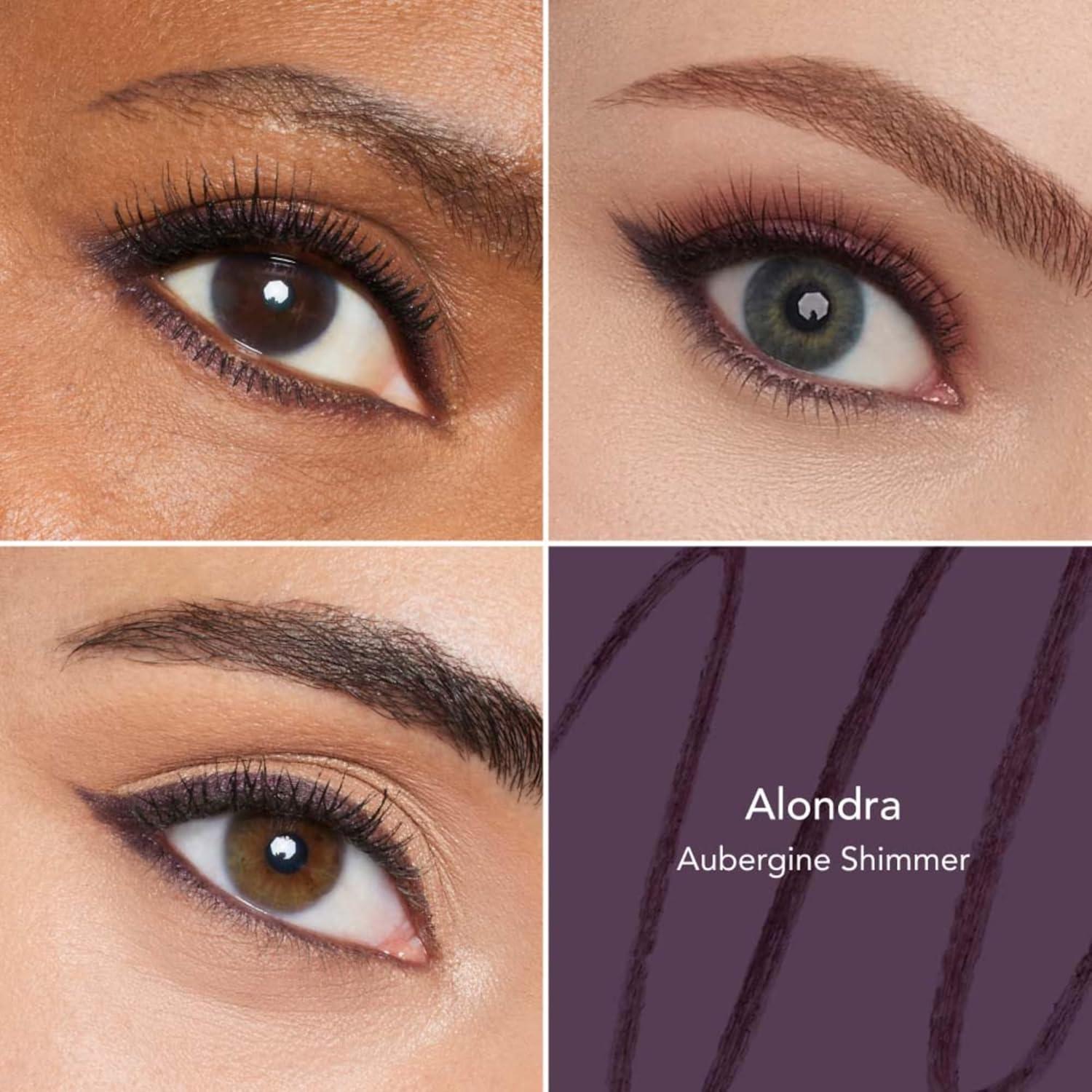 imageThrive Causemetics Infinity Waterproof Eyeliner Pencil Built In Sharpener amp Smudge Tip Long Lasting Smudge Proof Hyaluronic Acid amp Shea Butter Vegan Cruelty Free Nalie Chocolate Brown ShimmerAlondra Aubergine Shimmer