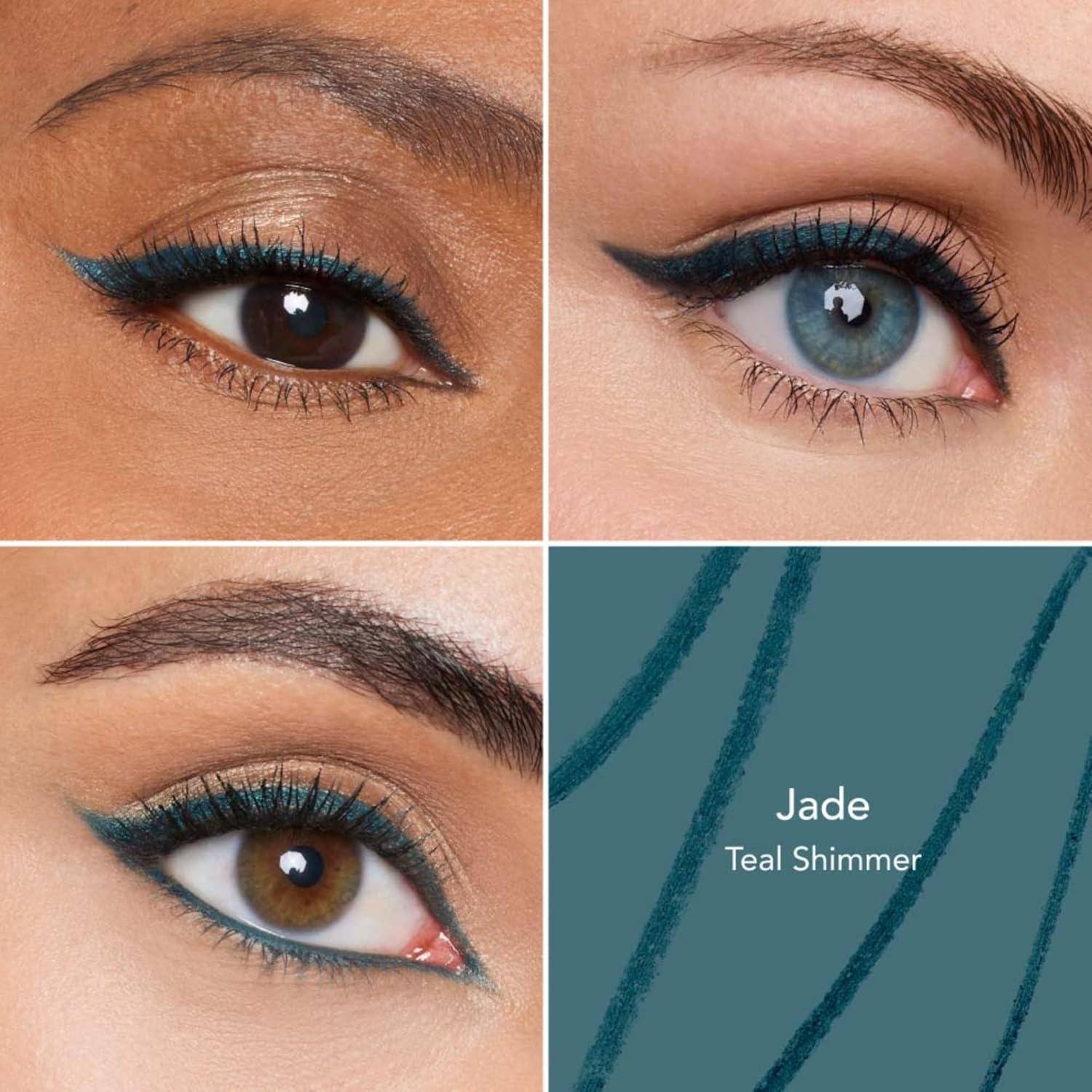 imageThrive Causemetics Infinity Waterproof Eyeliner Pencil Built In Sharpener amp Smudge Tip Long Lasting Smudge Proof Hyaluronic Acid amp Shea Butter Vegan amp Cruelty Free Jade Teal Shimmer