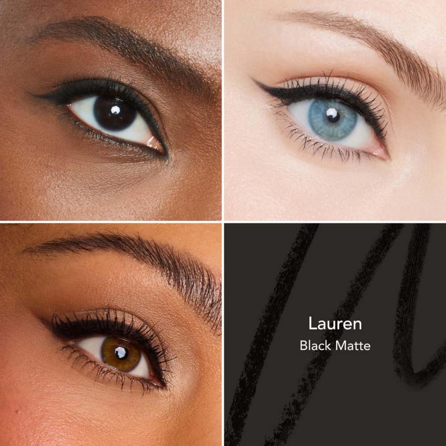 imageThrive Causemetics Infinity Waterproof Eyeliner Pencil Built In Sharpener amp Smudge Tip Long Lasting Smudge Proof Hyaluronic Acid amp Shea Butter Vegan Cruelty Free Nalie Chocolate Brown ShimmerLauren Black Matte