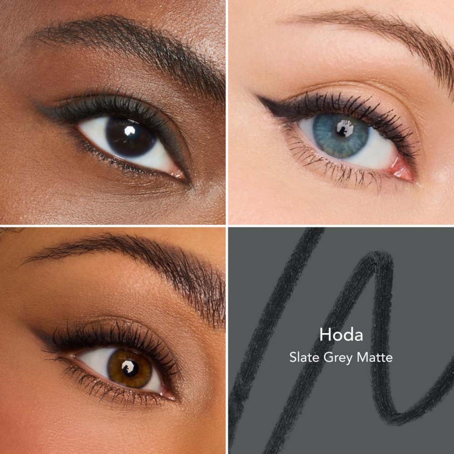 imageThrive Causemetics Infinity Waterproof Eyeliner Pencil Built In Sharpener amp Smudge Tip Long Lasting Smudge Proof Hyaluronic Acid amp Shea Butter Vegan Cruelty Free Nalie Chocolate Brown ShimmerHoda Slate Grey Matte