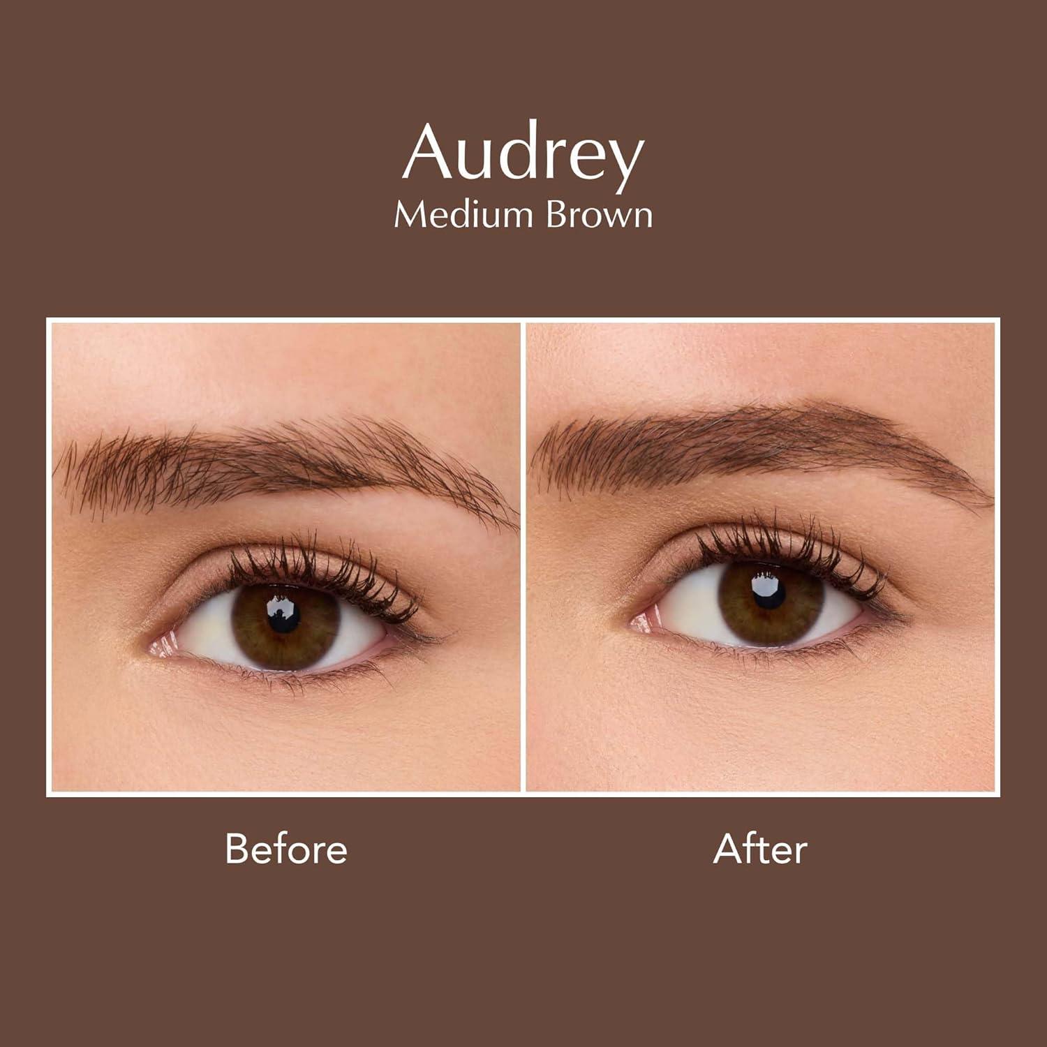 imageThrive Causemetics Instant Brow Fix SemiPermanent Eyebrow Gel Waterproof Tinted Eye Brow Gel with Vitamin B5 SmudgeProof Vegan amp Cruelty Free Nan CharcoalAudrey Medium Brown