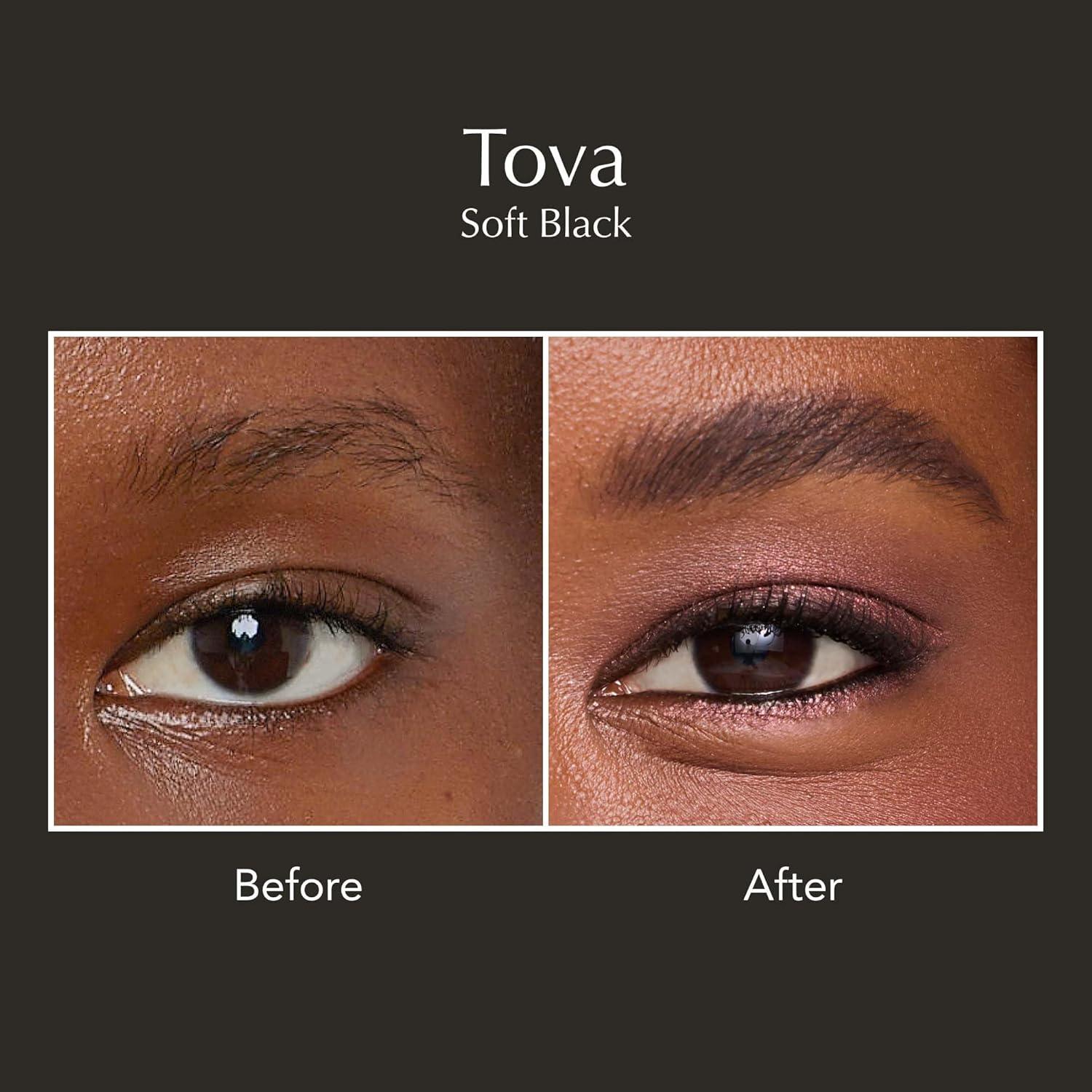 imageThrive Causemetics Instant Brow Fix SemiPermanent Eyebrow Gel Waterproof Tinted Eye Brow Gel with Vitamin B5 SmudgeProof Vegan amp Cruelty Free Nan CharcoalTova Soft Black