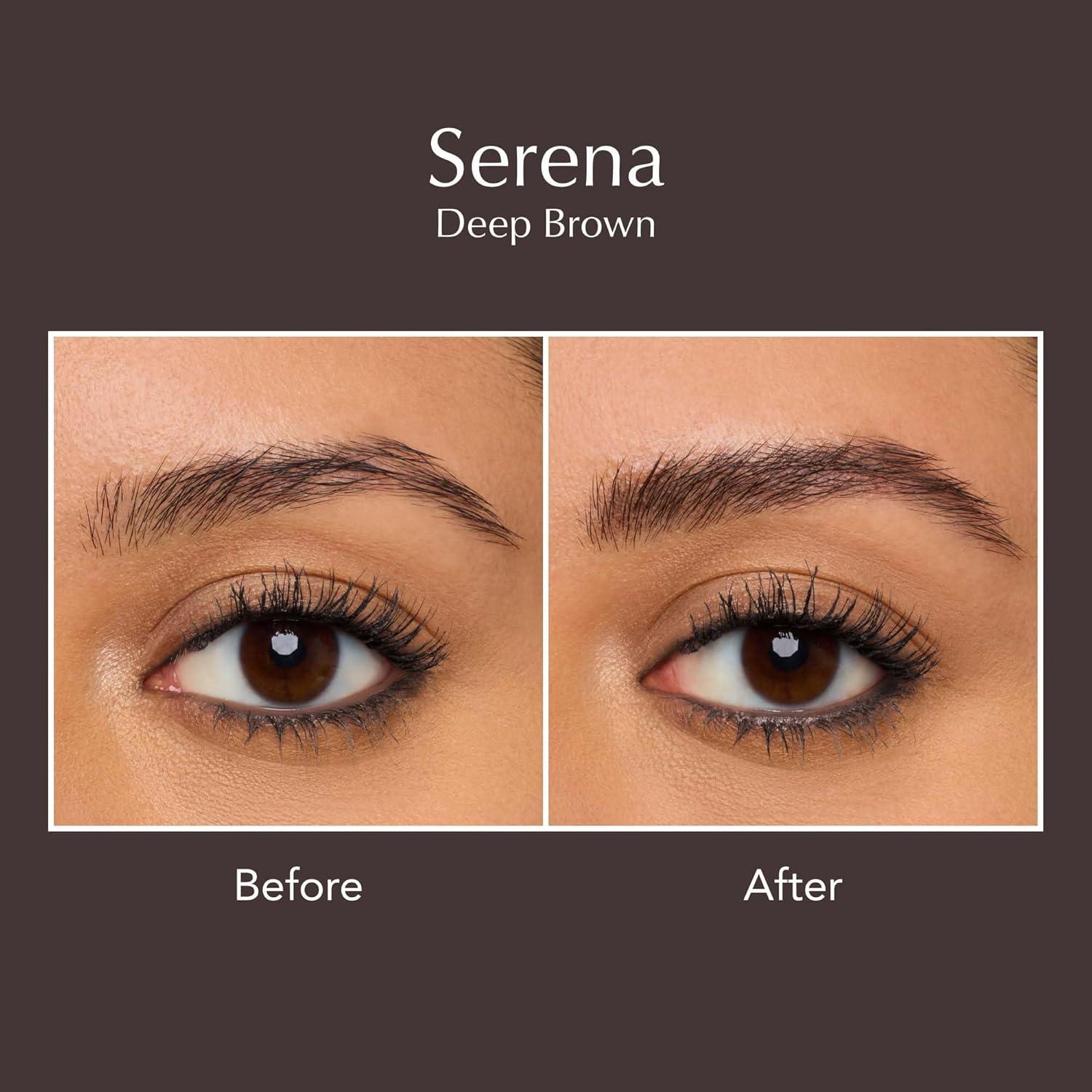 imageThrive Causemetics Instant Brow Fix SemiPermanent Eyebrow Gel Waterproof Tinted Eye Brow Gel with Vitamin B5 SmudgeProof Vegan amp Cruelty Free Nan CharcoalSerena Deep Brown