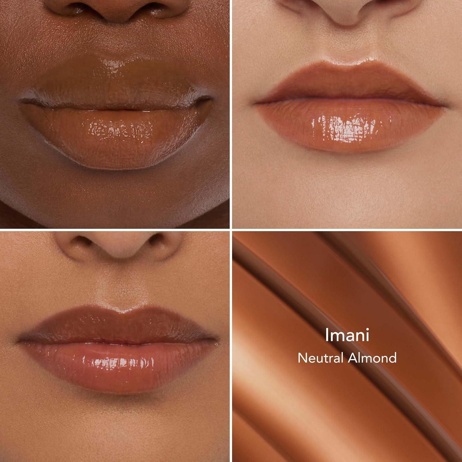 imageThrive Causemetics Sheer Strength Lip Plumping Peptide Gloss Lip Plumper with Vitamin E Peptides Plumps Smooths amp Hydrates Lips High Shine Vegan amp Cruelty Free Emily Clear ShimmerImani Neutral Toffee