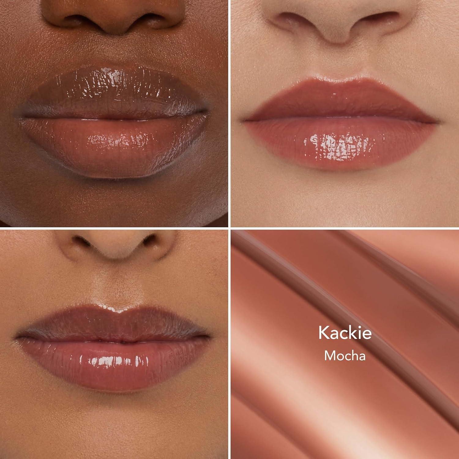 imageThrive Causemetics Sheer Strength Lip Plumping Peptide Gloss Lip Plumper with Vitamin E Peptides Plumps Smooths amp Hydrates Lips High Shine Vegan amp Cruelty Free Emily Clear ShimmerKackie Mocha