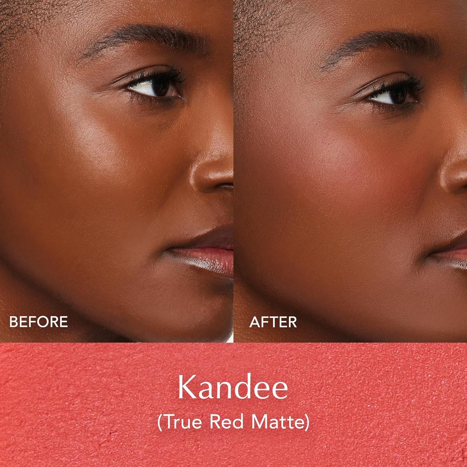 imageThrive Causemetics Triple Threat Color Stick Cream Blush Stick with Vitamin E Evening Primrose Oil Waterproof Smudge Proof Face Makeup Formula Tessa Berry MatteKandee True Red Matte