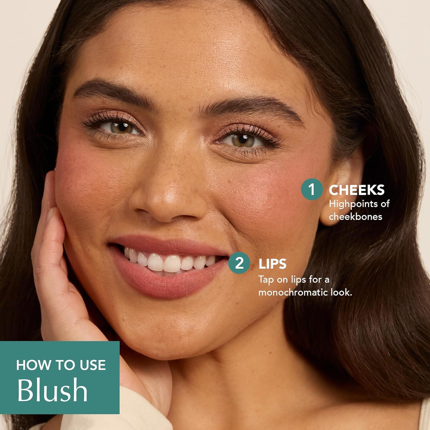 imageThrive Causemetics Triple Threat Color Stick Cream Blush Stick with Vitamin E Evening Primrose Oil Waterproof Smudge Proof Face Makeup Formula Tessa Berry MatteKandee True Red Matte