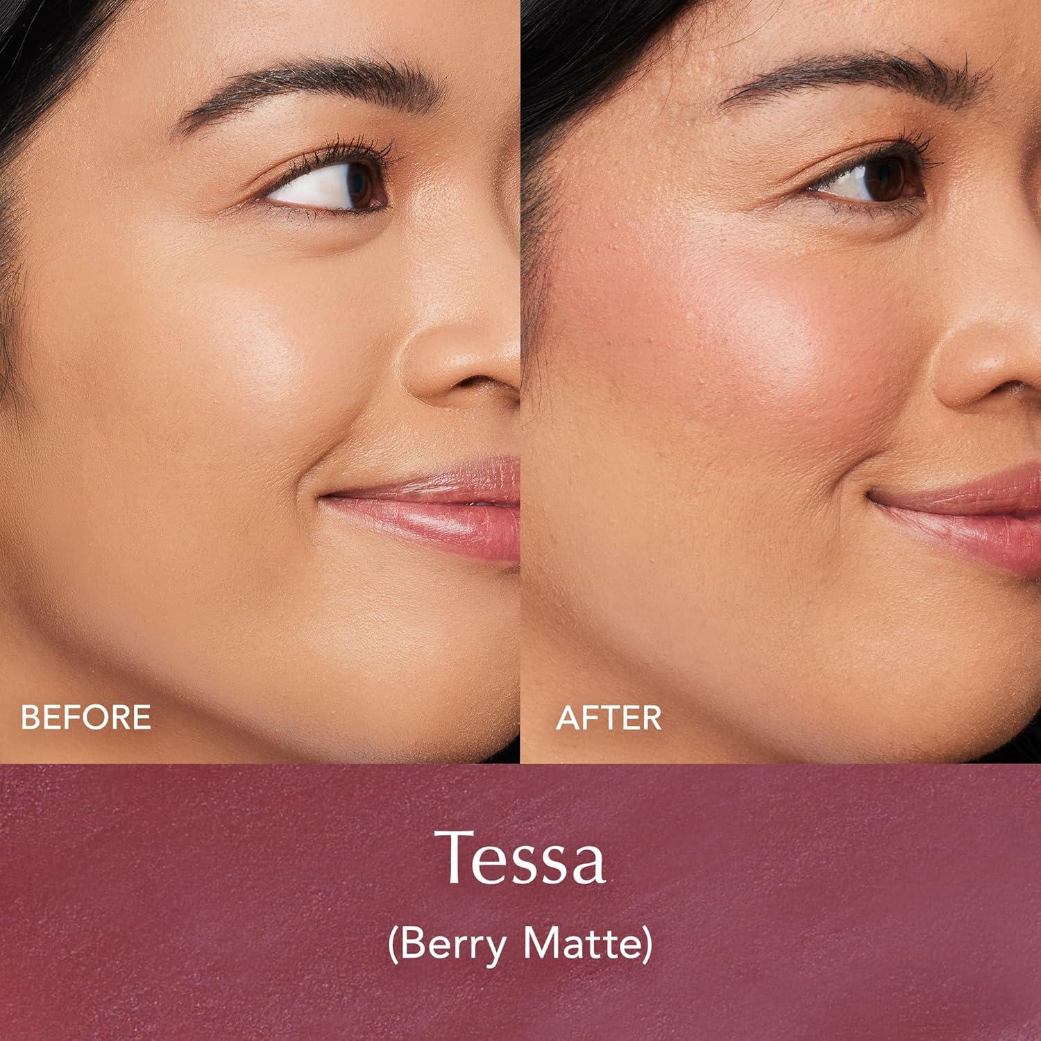 imageThrive Causemetics Triple Threat Color Stick Cream Blush Stick with Vitamin E Evening Primrose Oil Waterproof Smudge Proof Face Makeup Formula Tessa Berry MatteTessa Berry Matte