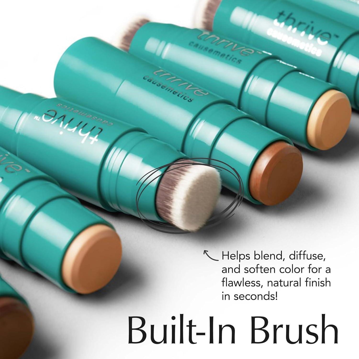 imageThrive Causemetics Triple Threat Color Stick Cream Bronzer amp Contour Stick with Vitamin E Evening Primrose Oil Waterproof Smudge Proof Face Makeup Formula Kayla Deep GoldenMo Fair Light Neutral