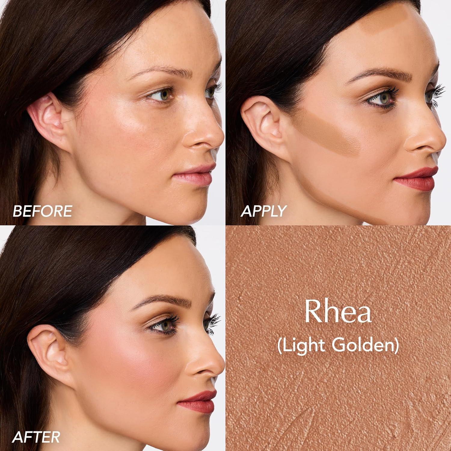 imageThrive Causemetics Triple Threat Color Stick Cream Bronzer amp Contour Stick with Vitamin E Evening Primrose Oil Waterproof Smudge Proof Face Makeup Formula Kayla Deep GoldenRhea Light Golden