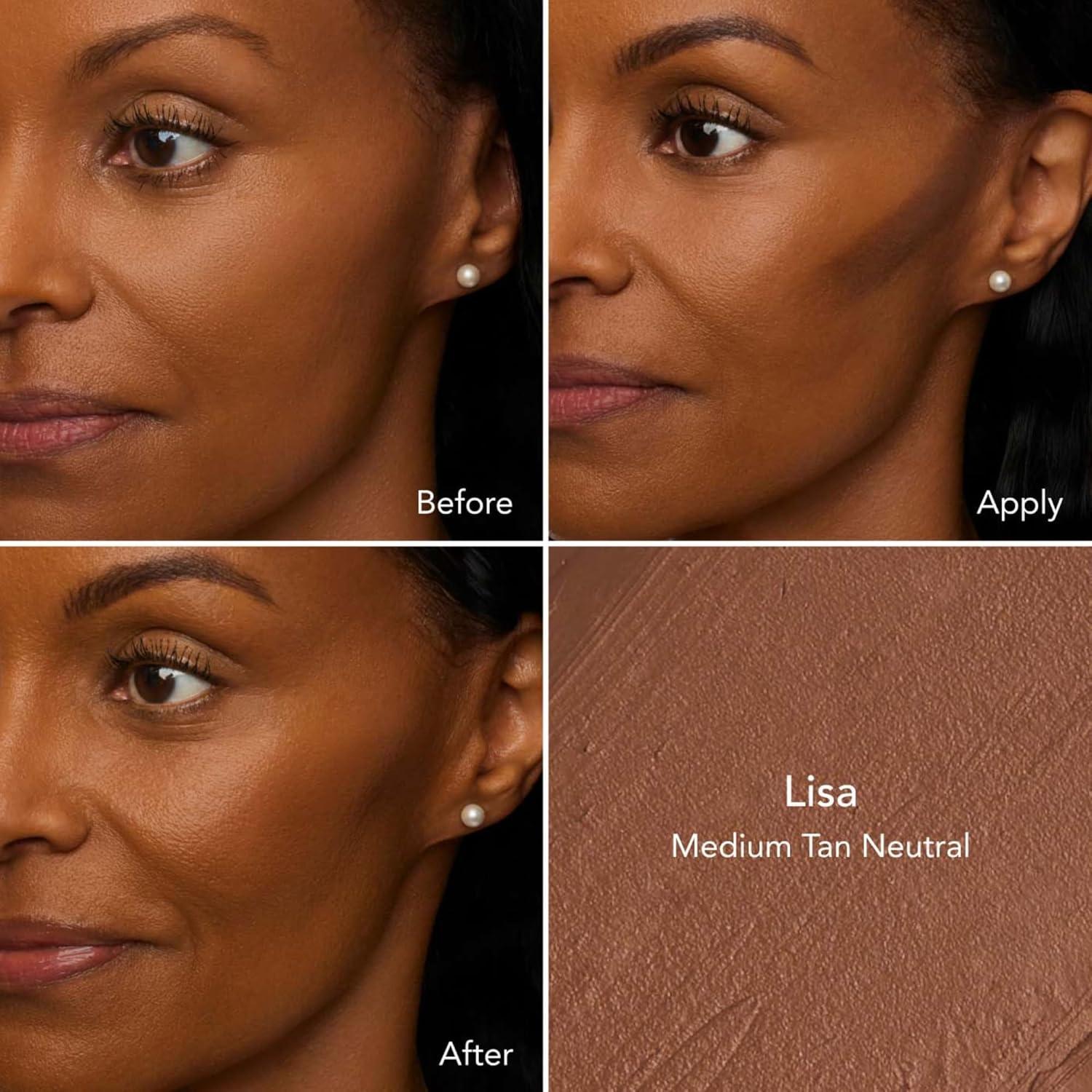 imageThrive Causemetics Triple Threat Color Stick Cream Bronzer amp Contour Stick with Vitamin E Evening Primrose Oil Waterproof Smudge Proof Face Makeup Formula Kayla Deep GoldenLisa Medium Tan Neutral