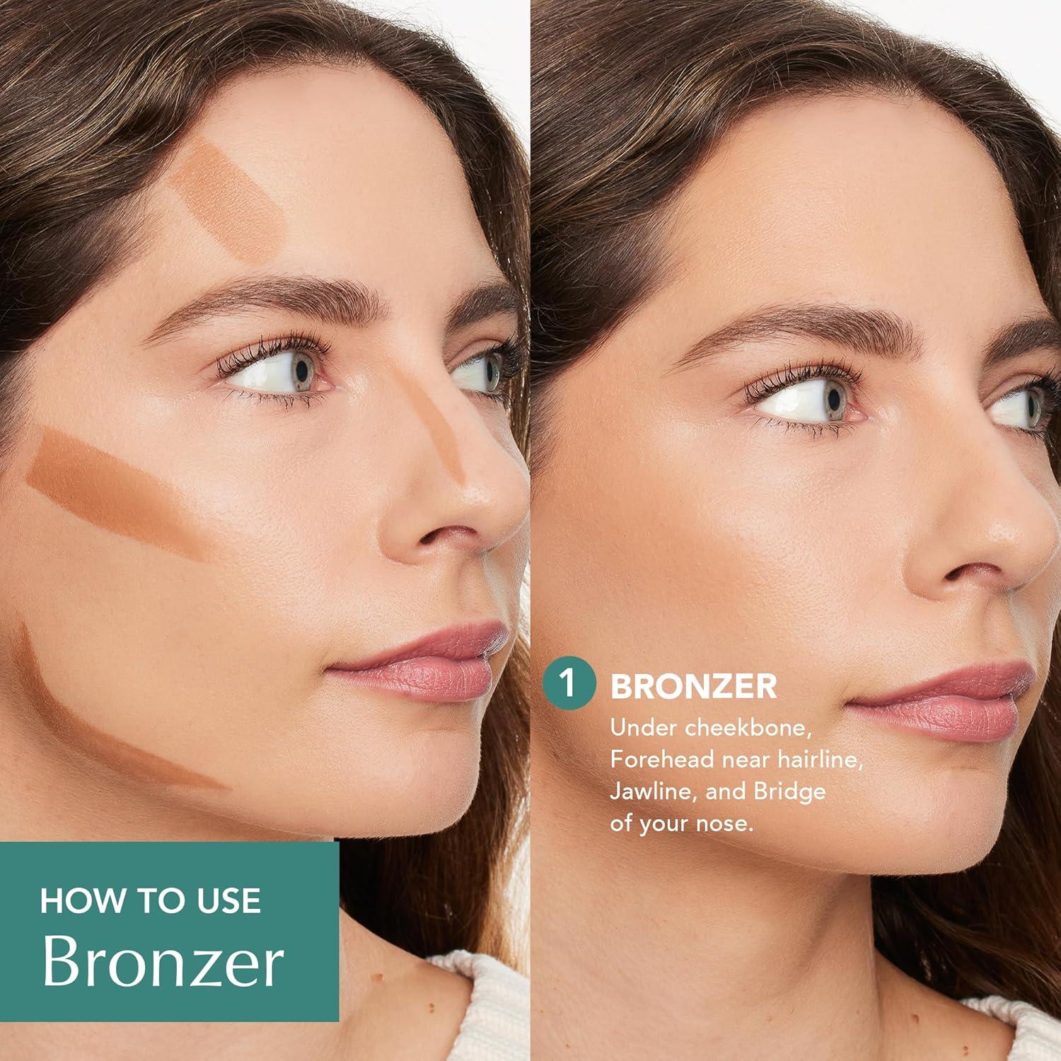 imageThrive Causemetics Triple Threat Color Stick Cream Bronzer amp Contour Stick with Vitamin E Evening Primrose Oil Waterproof Smudge Proof Face Makeup Formula Kayla Deep GoldenAdrienne Deep Tan Neutral