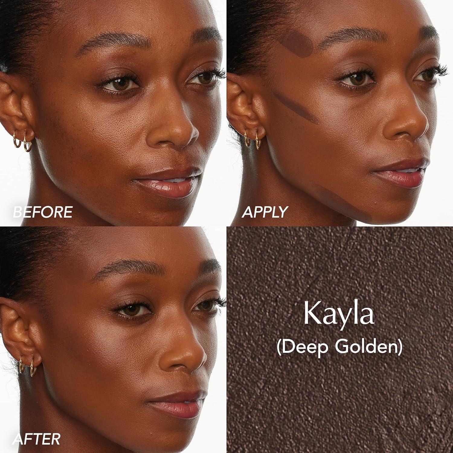 imageThrive Causemetics Triple Threat Color Stick Cream Bronzer amp Contour Stick with Vitamin E Evening Primrose Oil Waterproof Smudge Proof Face Makeup Formula Kayla Deep GoldenKayla Deep Golden