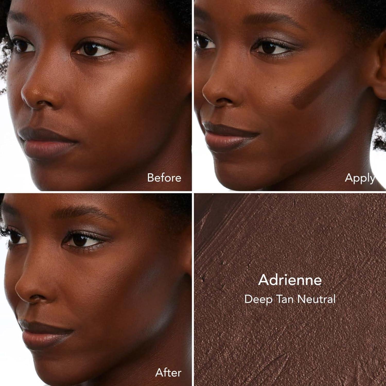 imageThrive Causemetics Triple Threat Color Stick Cream Bronzer amp Contour Stick with Vitamin E Evening Primrose Oil Waterproof Smudge Proof Face Makeup Formula Kayla Deep GoldenAdrienne Deep Tan Neutral