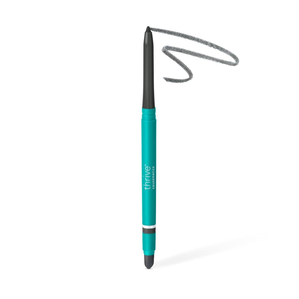 imageThrive Causemetics Infinity Waterproof Eyeliner Pencil Built In Sharpener amp Smudge Tip Long Lasting Smudge Proof Hyaluronic Acid amp Shea Butter Vegan Cruelty Free Nalie Chocolate Brown ShimmerHoda Slate Grey Matte