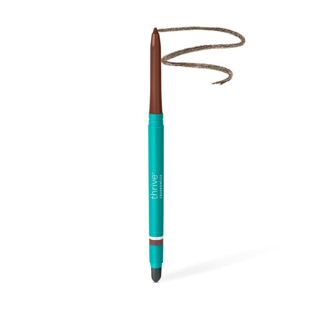 imageThrive Causemetics Infinity Waterproof Eyeliner Pencil Built In Sharpener amp Smudge Tip Long Lasting Smudge Proof Hyaluronic Acid amp Shea Butter Vegan Cruelty Free Nalie Chocolate Brown ShimmerElla Brown Matte