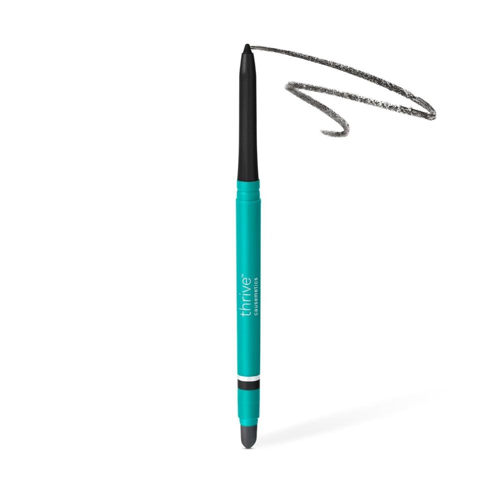 imageThrive Causemetics Infinity Waterproof Eyeliner Pencil Built In Sharpener amp Smudge Tip Long Lasting Smudge Proof Hyaluronic Acid amp Shea Butter Vegan Cruelty Free Nalie Chocolate Brown ShimmerLauren Black Matte