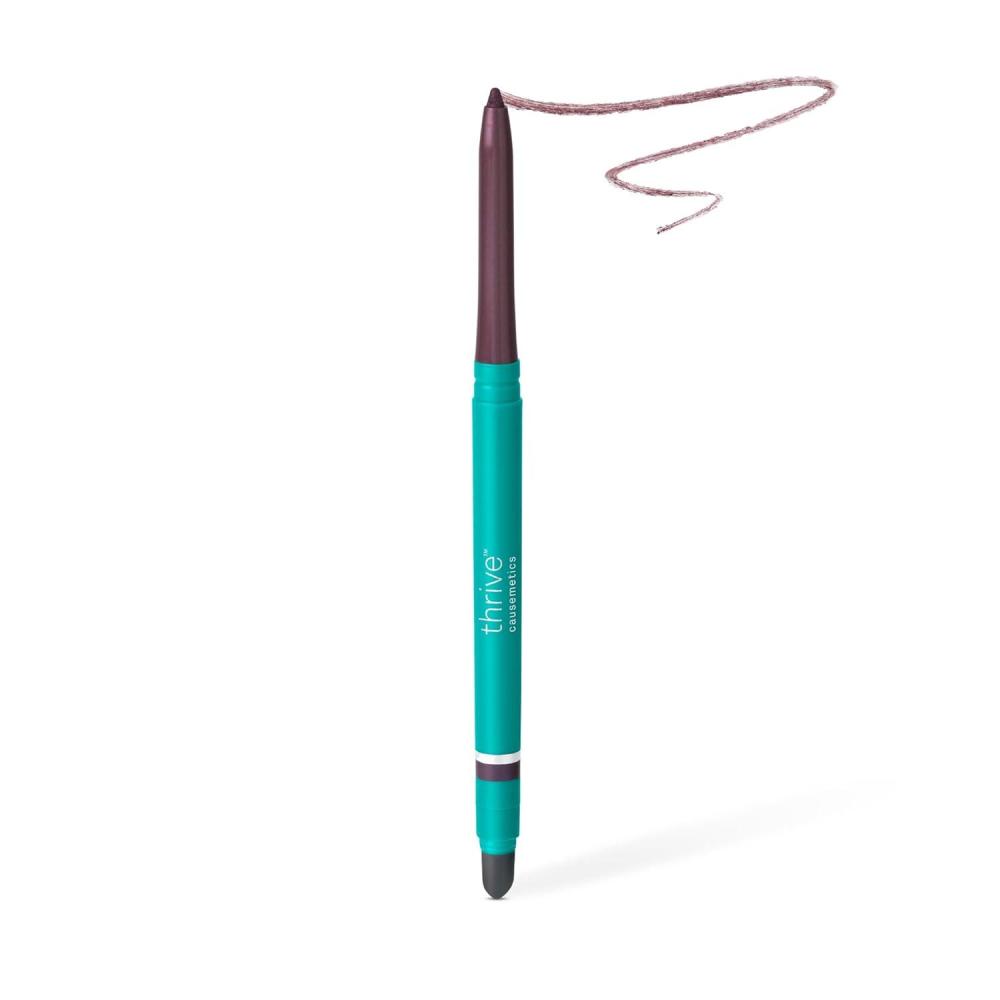 imageThrive Causemetics Infinity Waterproof Eyeliner Pencil Built In Sharpener amp Smudge Tip Long Lasting Smudge Proof Hyaluronic Acid amp Shea Butter Vegan Cruelty Free Nalie Chocolate Brown ShimmerAlondra Aubergine Shimmer