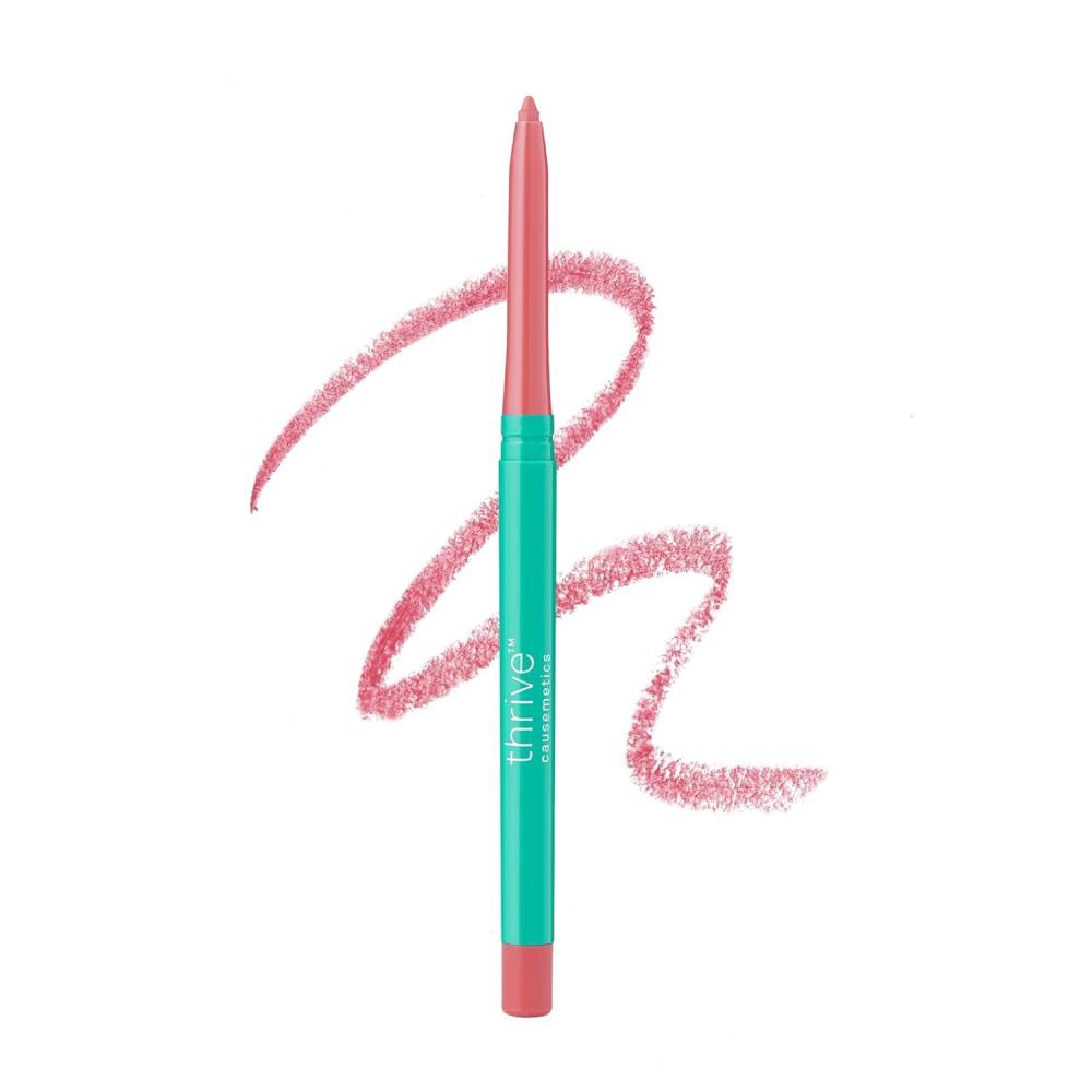 imageThrive Causemetics Lip Filler LongWearing  Plumping Lip Liner Shea Butter Hydrating Lip Plumper Retractable Lip Liner Pencil Built In Sharpener Vegan amp Cruelty Free Katrece EspressoMaureen Petal Pink