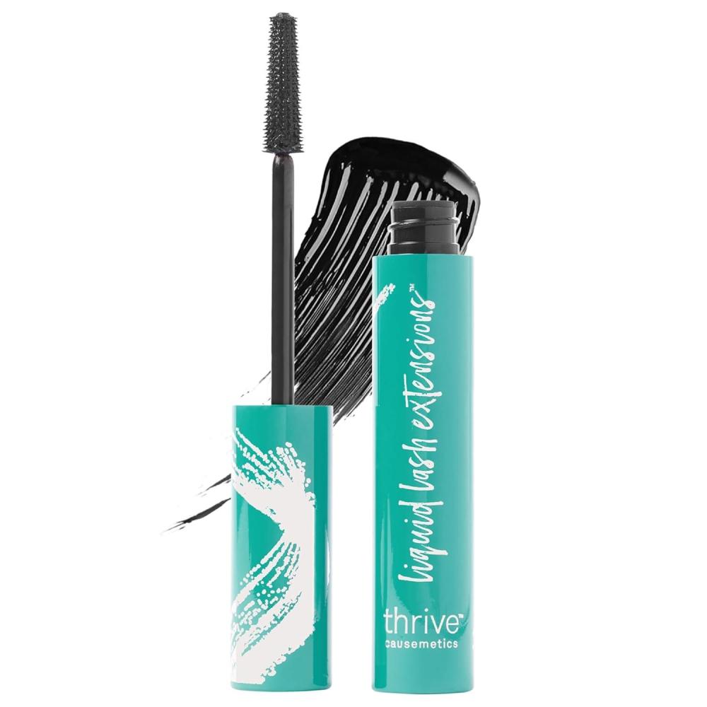 imageThrive Causemetics Liquid Lash Extensions Mascara Tubing Thrive Mascara Lengthening Volumizing amp Curling Smudge Proof Washable No Clumping or Flaking Vegan amp Cruelty Free Crystal Brown BlackBrynn Rich Black