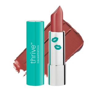 Thrive Causemetics Impact-FULL Smoothing Lipstick, Moisturizing Lip Makeup Essential with Vitamin E, Lightweight Creamy Lipstick for Women, Long Lasting, Vegan, Shade Jessica (Raspberry Red)(Bethany (Brick Red))