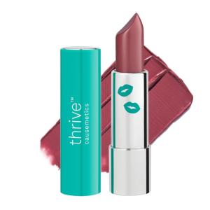 Thrive Causemetics Impact-FULL Smoothing Lipstick, Moisturizing Lip Makeup Essential with Vitamin E, Lightweight Creamy Lipstick for Women, Long Lasting, Vegan, Shade Jessica (Raspberry Red)(Jenni (Pink Mauve))