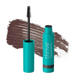 Thrive Causemetics Instant Brow Fix Semi-Permanent Eyebrow Gel, Waterproof Tinted Eye Brow Gel with Vitamin B5, Smudge-Proof, Vegan & Cruelty Free, Nan (Charcoal)(Serena (Deep Brown))