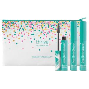 Thrive Causemetics Liquid Lash Extensions Mascara, Tubing Thrive Mascara Lengthening, Volumizing & Curling, Smudge Proof, Washable, No Clumping or Flaking, Vegan & Cruelty Free, Nola (Deep Blue)(Whitney (Charcoal Grey))