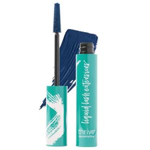 Thrive Causemetics Liquid Lash Extensions Mascara, Tubing Thrive Mascara Lengthening, Volumizing & Curling, Smudge Proof, Washable, No Clumping or Flaking, Vegan & Cruelty Free, Crystal (Brown Black)(Nola (Deep Blue))