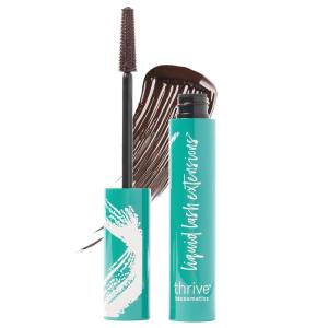 Thrive Causemetics Liquid Lash Extensions Mascara, Tubing Thrive Mascara Lengthening, Volumizing & Curling, Smudge Proof, Washable, No Clumping or Flaking, Vegan & Cruelty Free, Crystal (Brown Black)(Crystal (Brown Black))