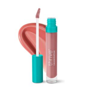 Thrive Causemetics Sheer Strength Lip Plumping Peptide Gloss, Lip Plumper with Vitamin E, Peptides, Plumps, Smooths & Hydrates Lips, High Shine, Vegan & Cruelty Free, Emily (Clear Shimmer)(Jo (Pink Mauve))