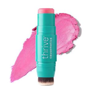 Thrive Causemetics Triple Threat Color Stick: Cream Blush Stick with Vitamin E, Evening Primrose Oil, Waterproof Smudge Proof Face Makeup Formula, Tessa (Berry Matte)(Maggie (Rose Shimmer))