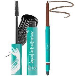 Thrive Causemetics Liquid Lash Extensions Mascara Brynn (Rich Black) & Infinity Waterproof Eyeliner Pencil Ella (Brown Matte)