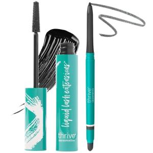 Thrive Causemetics Liquid Lash Extensions Mascara Brynn (Rich Black) & Infinity Waterproof Eyeliner Pencil Hoda (Slate Grey Matte)
